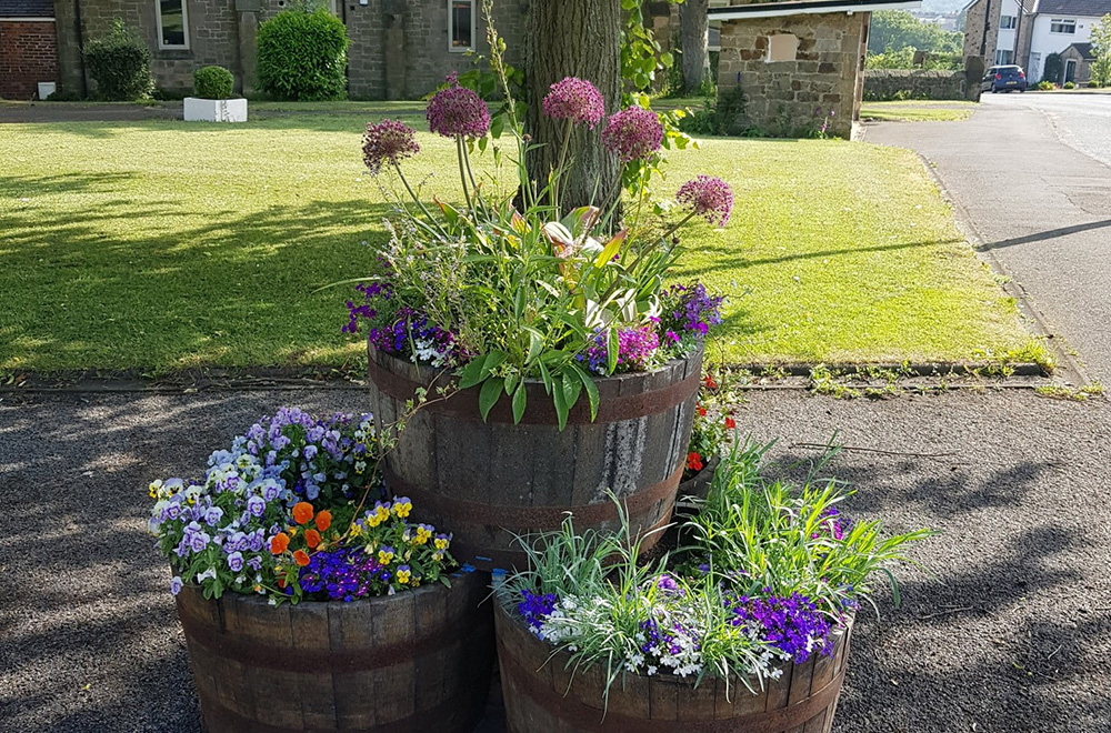 view of new planters looking down Walbottle Road