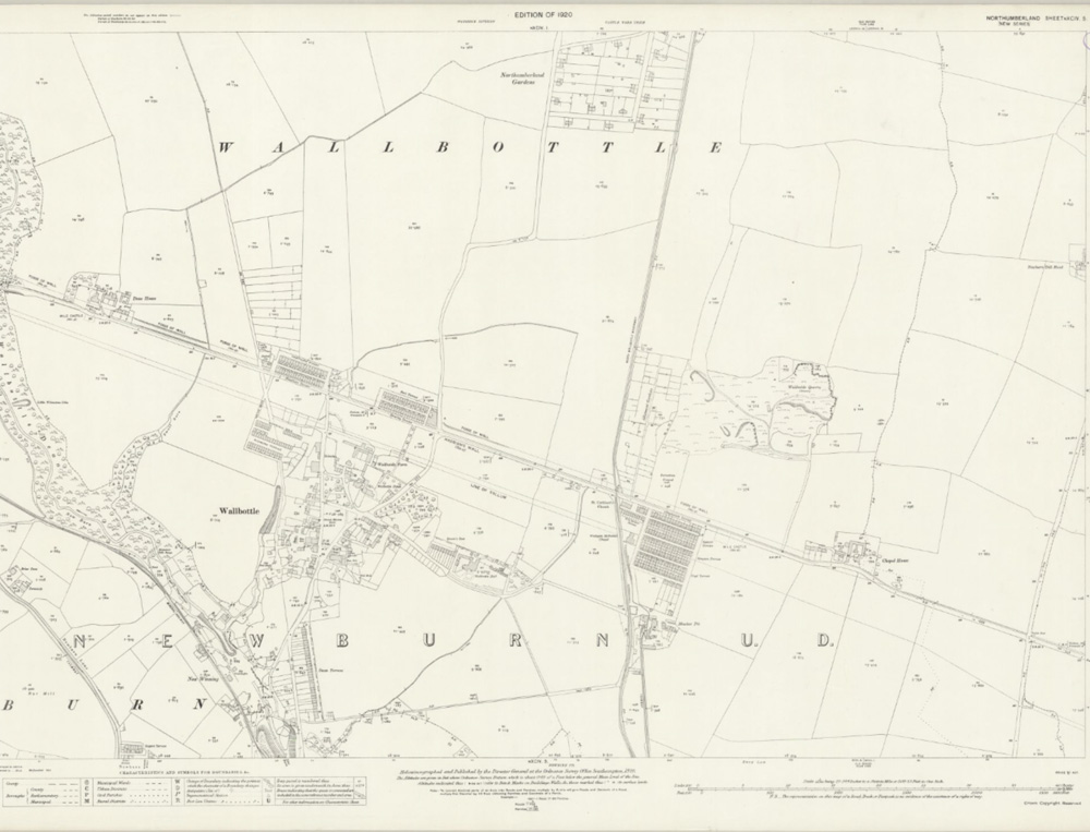 map image of Walbottle, 1920