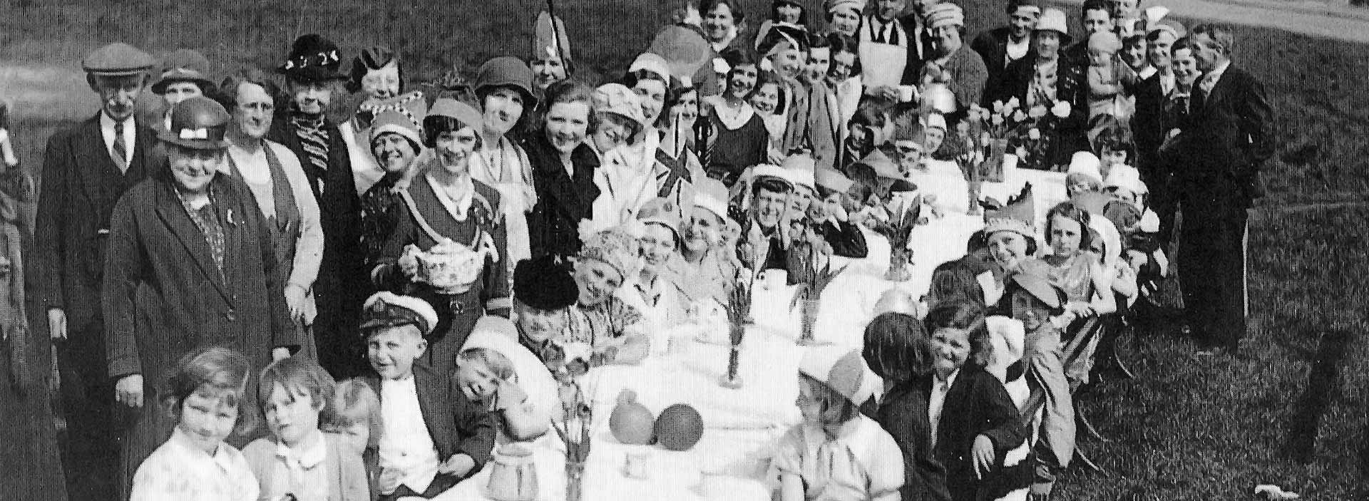 image of Walbottle Village celebrations for the Silver Jubilee of King George V and Queen Mary in 1935