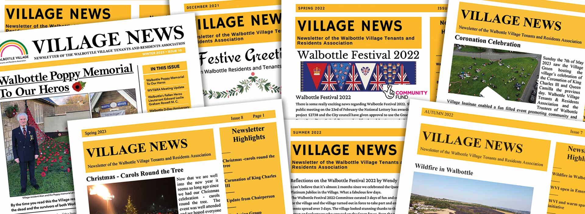 image of Walbottle Village News printed newsletters